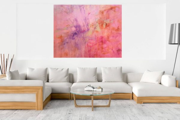 xxl painting, xxl abstrract, pink abstract