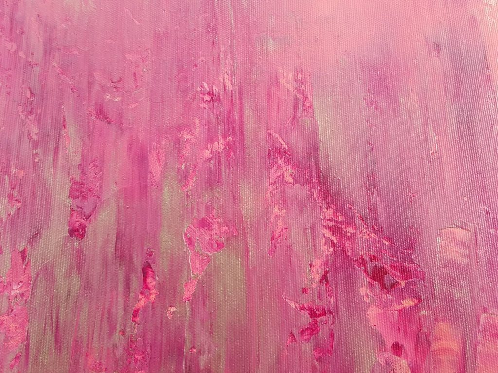 Frozen roses - silver and pink abstract - Ivana Olbricht