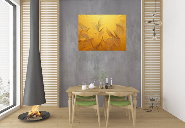 golden painting, black and gold art
