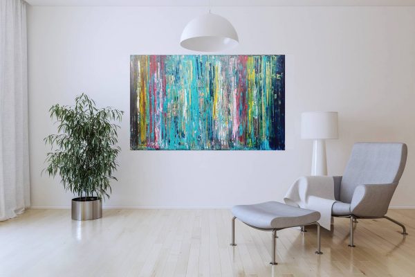 large abstract, colorful abstract painting, original art, luxury art