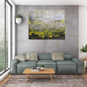 abstract landscape, autumnal landscape, silver painting