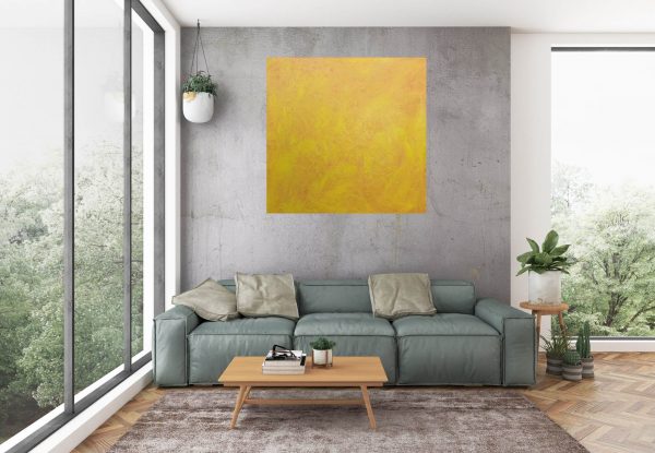 yello painting, orange painting, the sun, minimalistic art