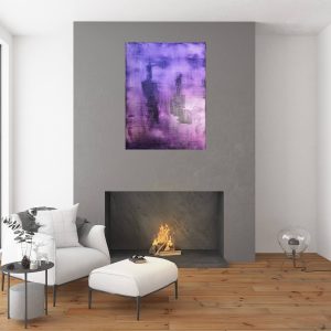 purple painting, minimalistic art, soul, spiritual painting