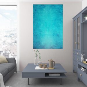 turquoise blue painting, original art, large abstract painting, blue art, tyrkysovy obraz