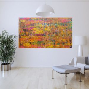 colorful painting, colorful abstract painting, orange painting, textured art, large absract, velky obraz