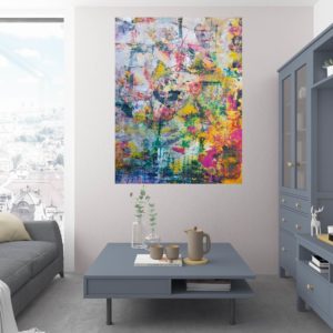 summer, painting for living room, colorful abstract art, modern artwork, artwork from an artist