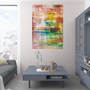 large abstract painting, colorful painting, abstract art, modern painting, original artwork